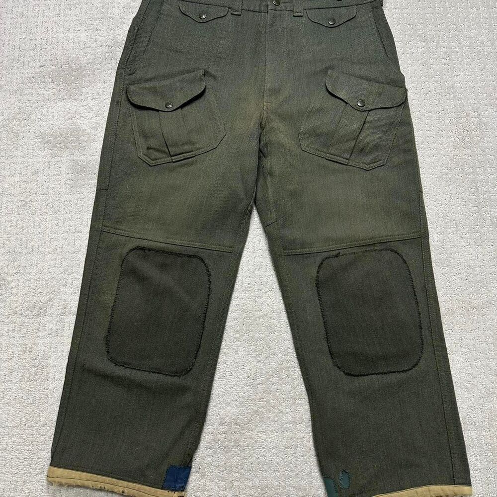 vintage Filson Men's Green and Khaki Trousers